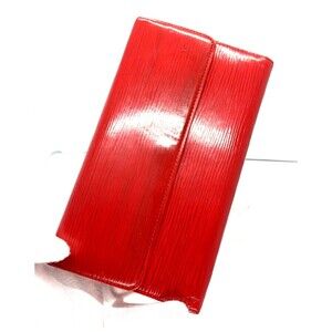 Louis Vuitton Red Epi Leather Porte Tresor International Trifold Wallet clutch